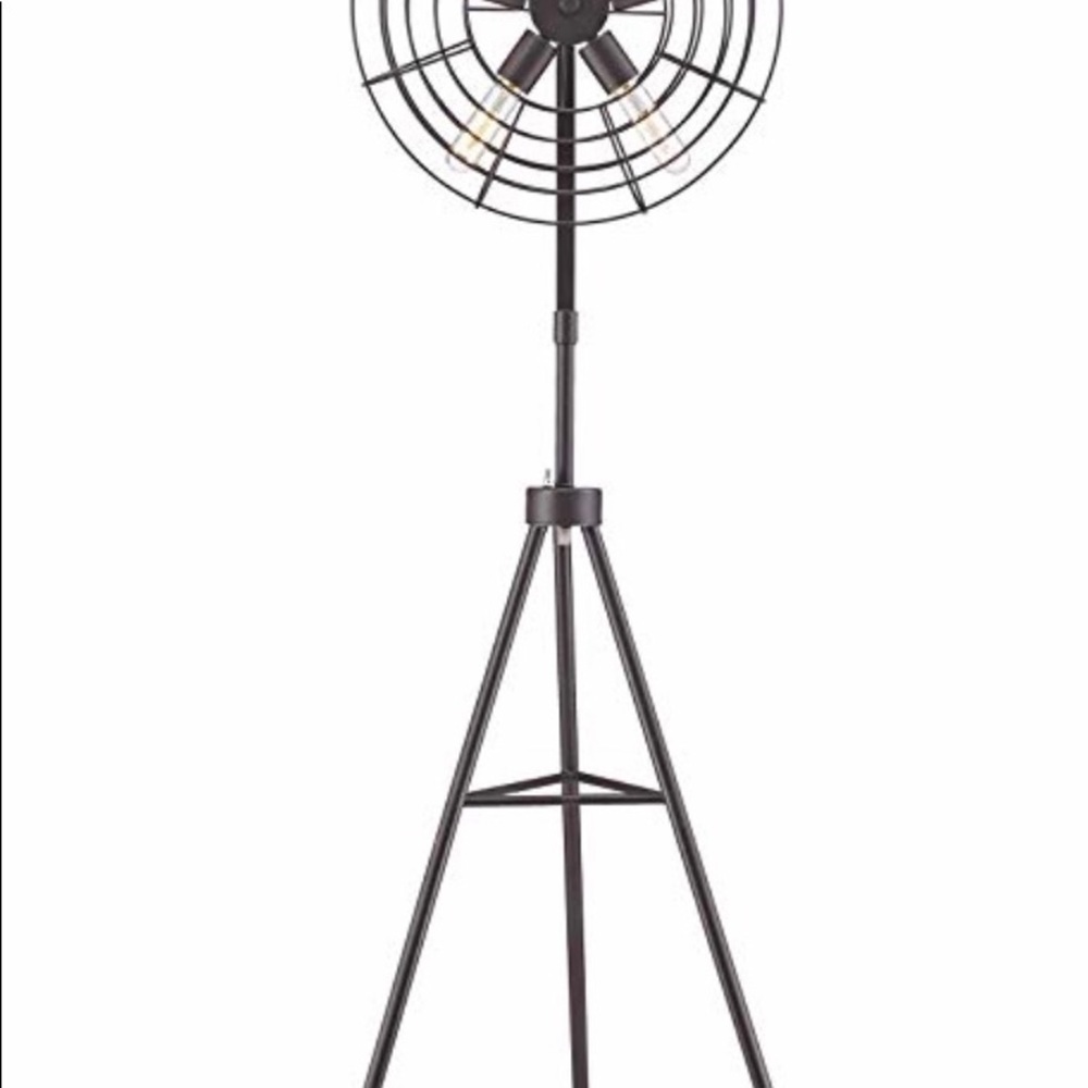Oil rubbed bronze fan shaped floor lamp NIB - Picture 2 of 3